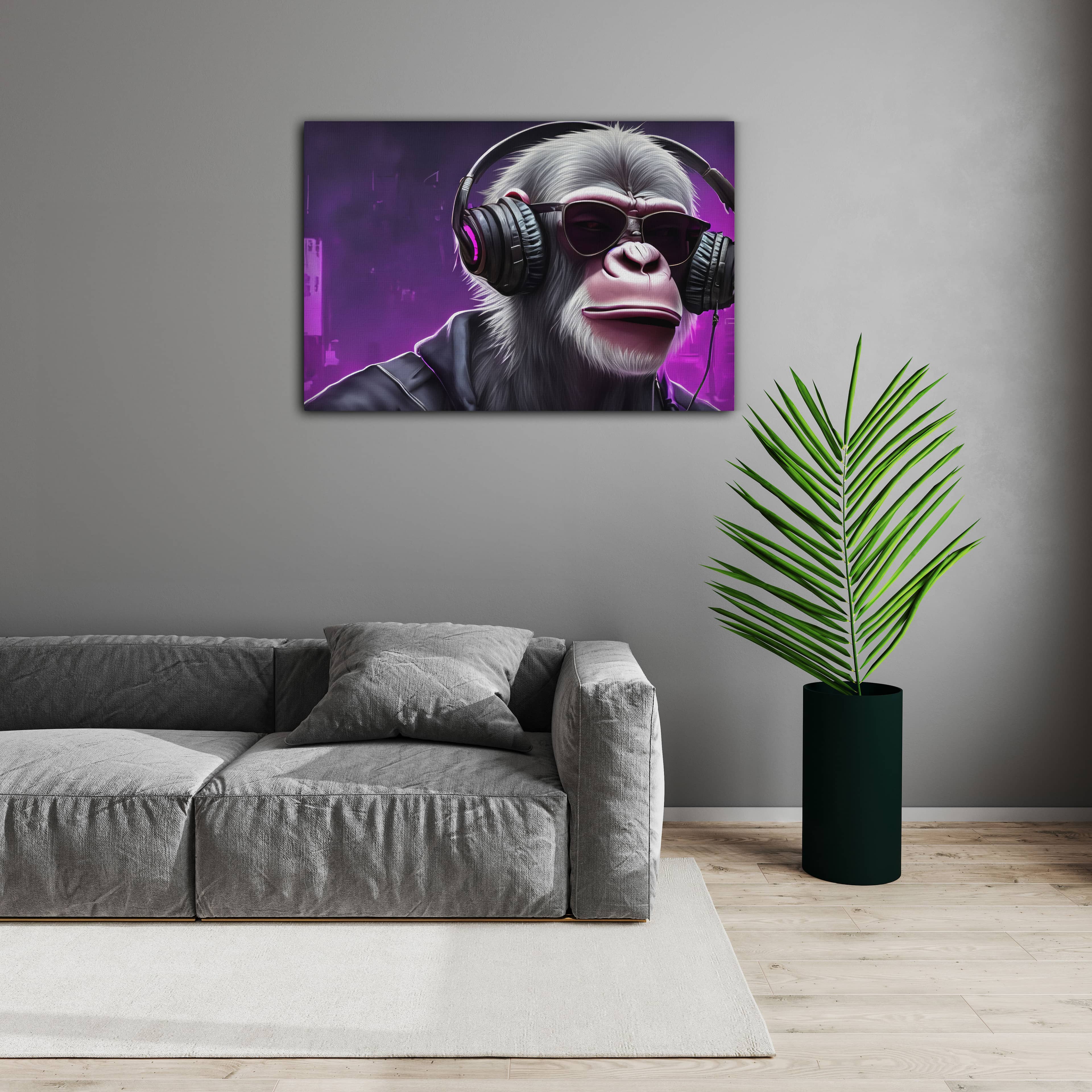 DJ Monkey Kanvas Tablo